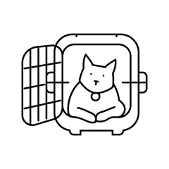 name tag cat breeding line icon vector. name tag cat breeding sign. isolated contour symbol black illustration