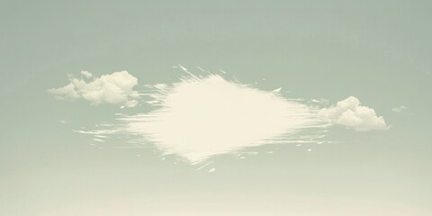 A serene sky featuring soft clouds and a light-colored area, evoking calmness and tranquility.