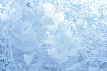 Obraz premium background frozen winter window glass in ice and snow