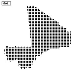 Obraz premium Map outline of Mali showcasing geography in a minimalist design style