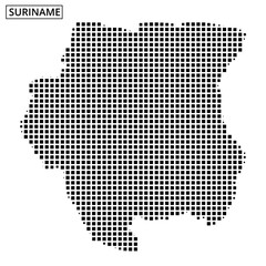 Fototapeta premium Map outline showcasing continent of South America with dotted texture