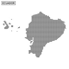 Obraz premium Map of Ecuador showcasing its unique geographical shape and location in South America