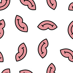 Fototapeta premium Print of Pink Lips Seamless Pattern. Pink Lips Love and Valentine Kiss Digital Paper.