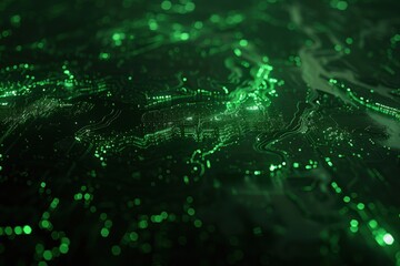 Obraz premium A green screen with a lot of dots and lines