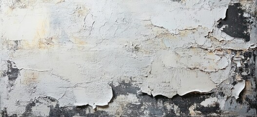 Textured Abstract Wall Peeling Paint Modern Art Monochrome Organic Shapes