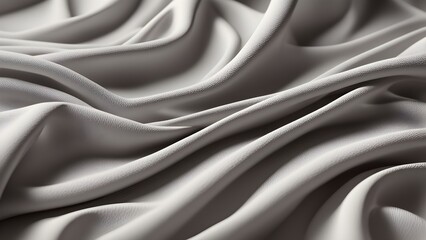 Obraz premium Draped grey fabric with soft folds and subtle textures.