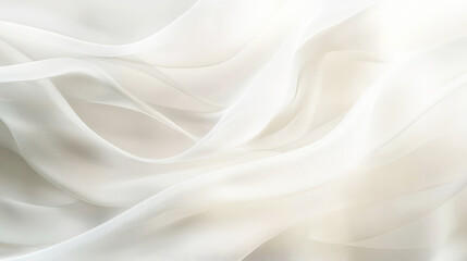 Obraz premium Soft white fabric cascades in gentle folds, exuding a sense of elegance and tranquility for various design purposes