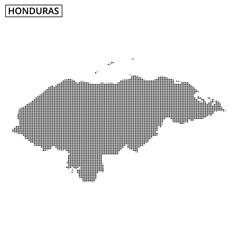 Obraz premium Map outline of Jamaica with dotted texture and abstract design patterns