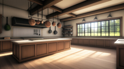 Gourmet Kitchen with Farm Vistas: Culinary Excellence with a Chef's Touch