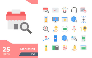 Marketing Flat Icons