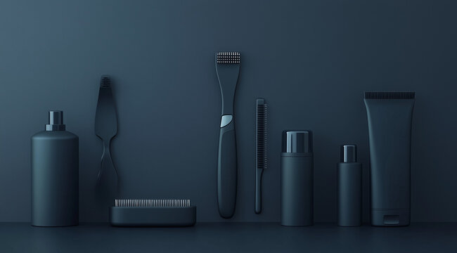 Essential Beard Grooming Kit Apparatus Displayed on a Surface for Enhanced Edging