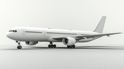 Obraz premium White Airplane Model on a White Background