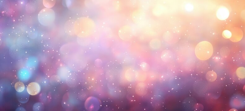 Dreamy Abstract Background Soft Pastel Bokeh Glowing Orbs Ethereal Impressionist Colors