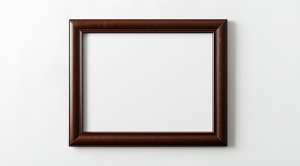 Classic Leather Picture Frame with an Equestrian Theme and a Blank Display