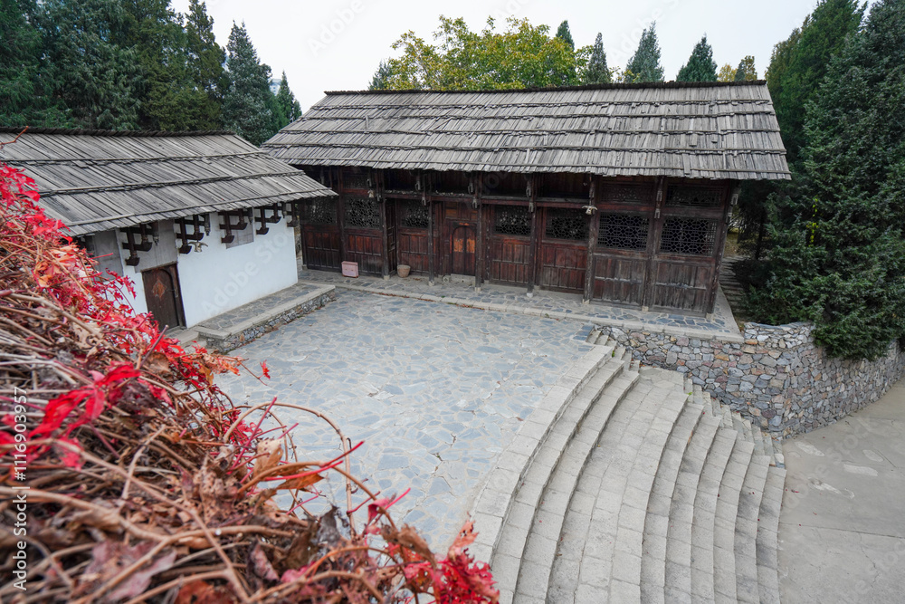 Wall mural Scenery of Yi Village in China Ethnic Museum