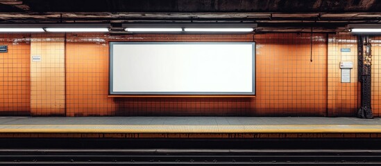 Blank Advertisement at Subway Station