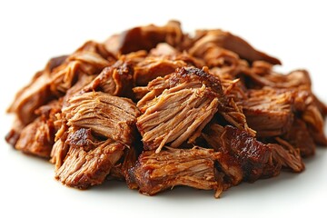 Obraz premium A pile of meat is on a white background