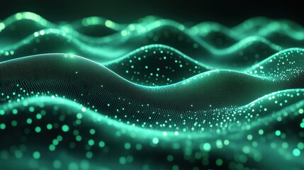 dot grid dark background with green gradients