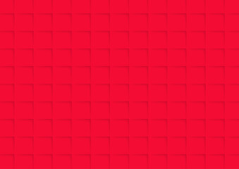 red background with debossed box pattern