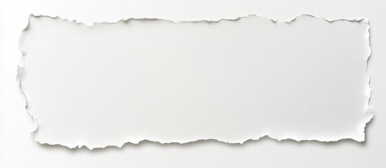 Ripped White Paper Texture with Subtle Shadow on Clean Background