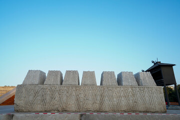 Beijing Tiantan Park Fangzetan Mountain Shaped Stone Carving Base.