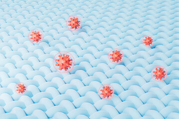 3d rendering antibiosis and  antiviral fabric