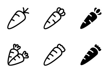 carrot icon set