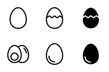 egg icon set