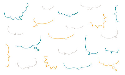 シンプルなフキダシイラストセット