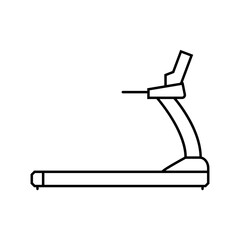 treadmill fitness tool line icon vector. treadmill fitness tool sign. isolated contour symbol black illustration