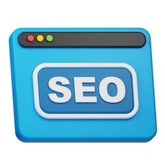 seo website 3d icon isolated on the white background