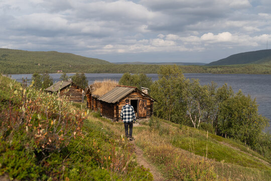 Tourist visits village