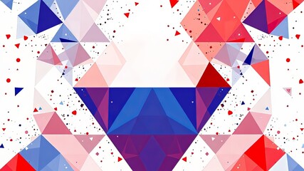 Obraz premium Russia National Day Banner - Geometric Abstract Design