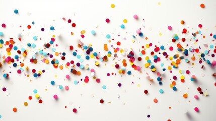 Colorful Confetti Celebration Festive Party Circles Scattered