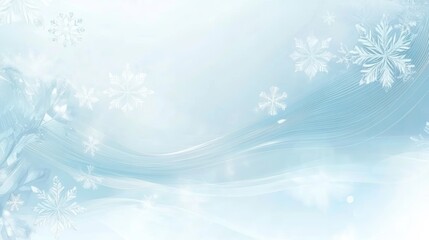 Background of light blue with snowflakes and swirls - ai