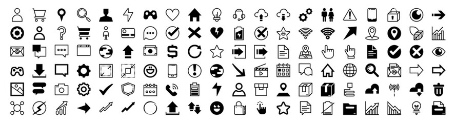 Web icon set. Vector illustration