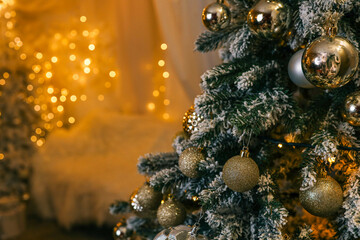 Toy on the tree, cozy Christmas