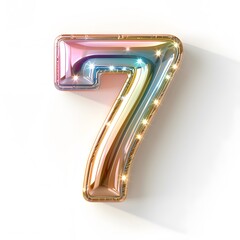 Celebrating the number 7 a colorful balloon display at a festive event in a bright environment