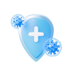 3d rendering antibiosis and  antiviral Shield