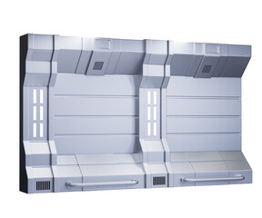 3D rendering of science fiction technology space wall © 刘辉 刘