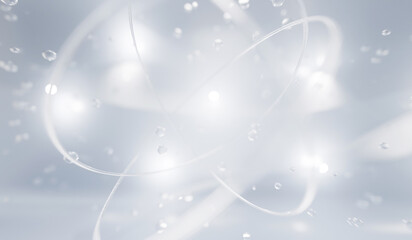 3D Skin Serum and Vitamin illustration isolated on gray background. concept skin care cosmetics solution. 3d rendering.  © Chonpaphat