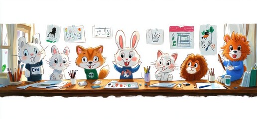 Animals Learning Together in a Vibrant Classroom