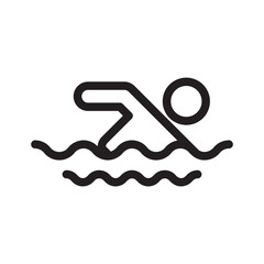 swimming Line Icon