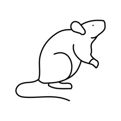 lab rat genetic engineering line icon vector. lab rat genetic engineering sign. isolated contour symbol black illustration