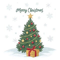 Obraz premium christmas tree with gift boxes