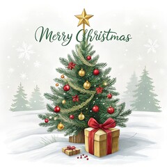 Obraz premium christmas tree and gifts