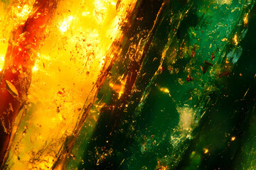 Abstract vibrant orange and green texture background.