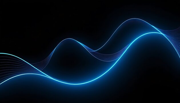 Fototapeta Abstract blue line effect of  with the speed of light background . Blue spiral glow effect.  shiny line.Neon.3