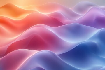 Obraz premium Minimalist Abstract Design Pastel Waves Background in Light Blue Pink and White