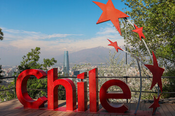 Letreiro Chile em Santiago